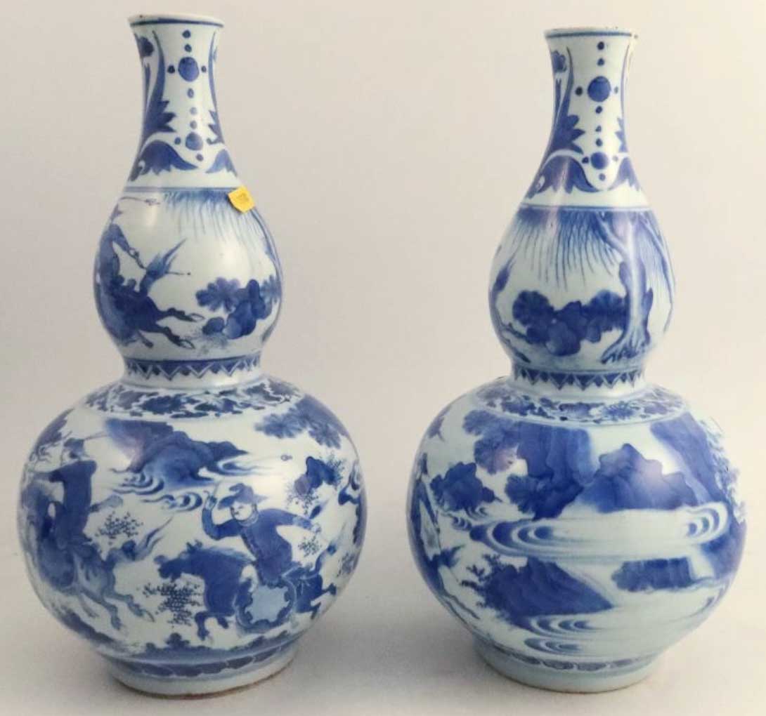 Pair of Chinese Double Gord Vases - Philip Serrell